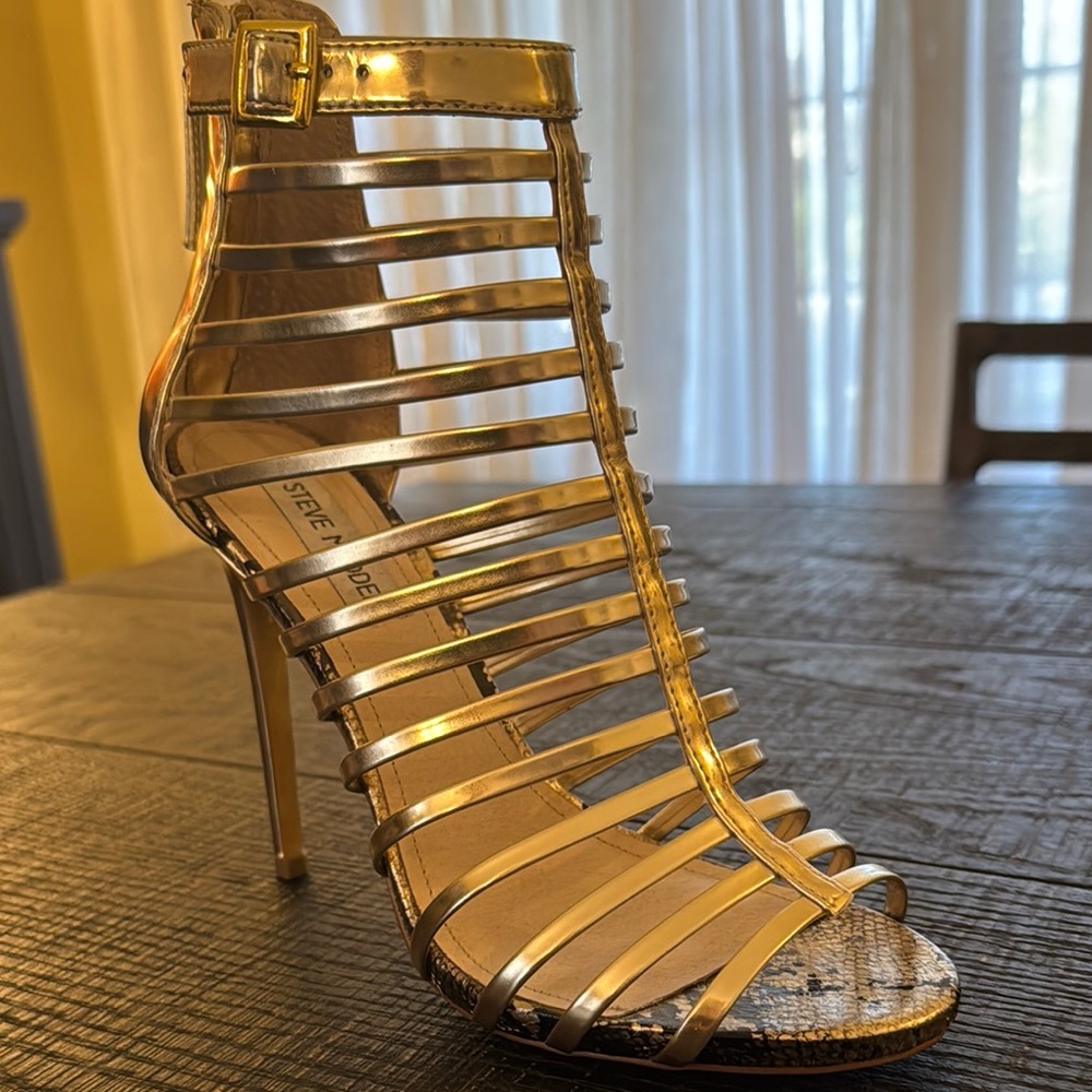 Steve Madden Gold Gladiator Heels